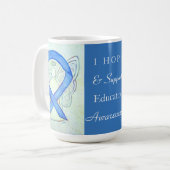 Aangepaste Mok voor onderwijsbewustzijn Ribbon Ang (Voorkant links)