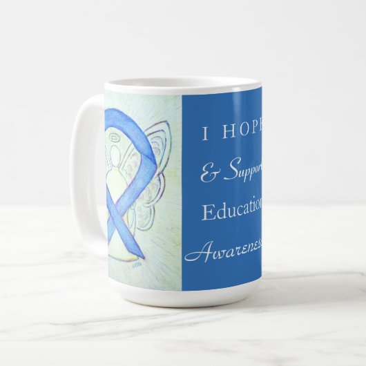 Aangepaste Mok voor onderwijsbewustzijn Ribbon Ang (Voorkant links)