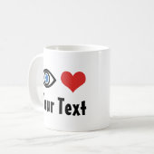 Aangepaste Mok voor ooghart (I-liefde) (Voorkant links)