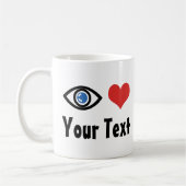 Aangepaste Mok voor ooghart (I-liefde) (Links)