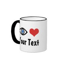 Aangepaste Mok voor ooghart (I-liefde)
