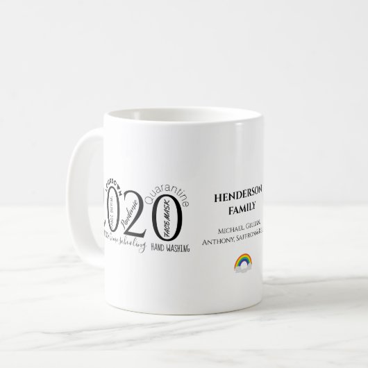 Aangepaste Mok voor pandemische koffie van 2020 (Voorkant links)