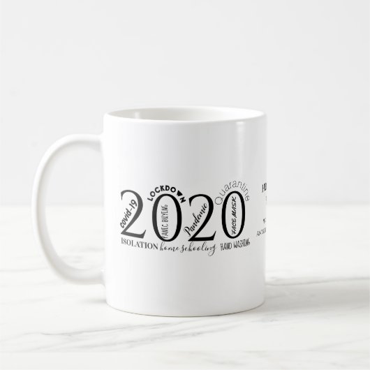 Aangepaste Mok voor pandemische koffie van 2020 (Links)