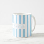 aangepaste mok voor papa, babyblauwe gestreepte mo (Voorkant rechts)