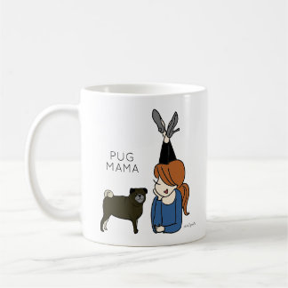 Aangepaste Mok voor Pug Mama Coffee