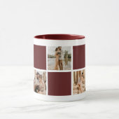 Aangepaste Mok voor rode en witte monogram fotocol (Midden)