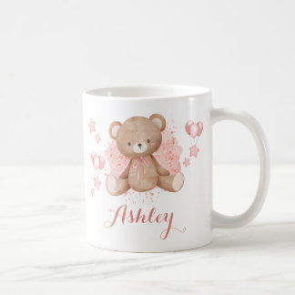Aangepaste Mok voor roze Teddy Bear Coffee