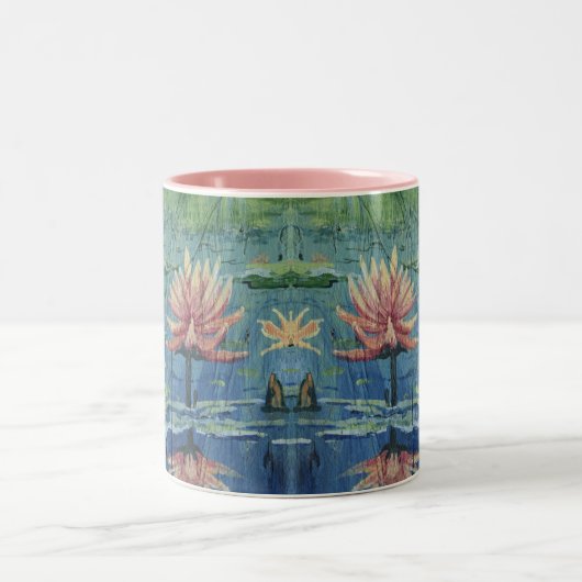 Aangepaste Mok voor Tropische Peach Lilies Coffee  (Center)