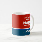 Aangepaste mok voor verkiezingscampagne in de staa (Voorkant rechts)