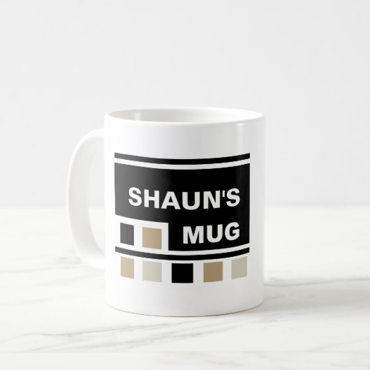 Aangepaste Mok voor vierkant ontwerp (Voorkant links)