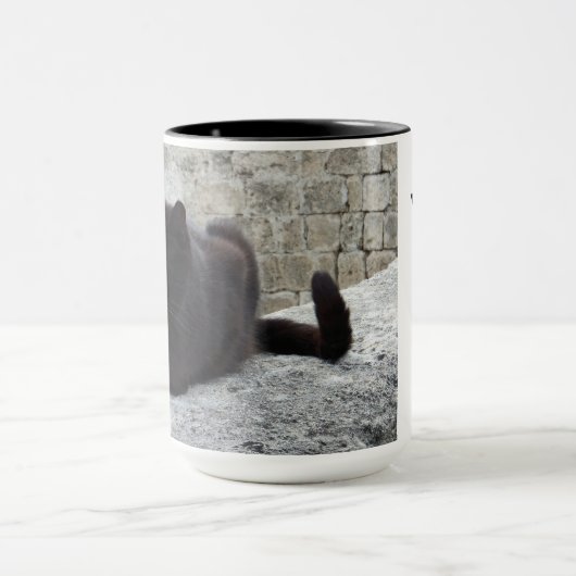 Aangepaste mok voor zwarte kat - kies stijl en kle (Midden)