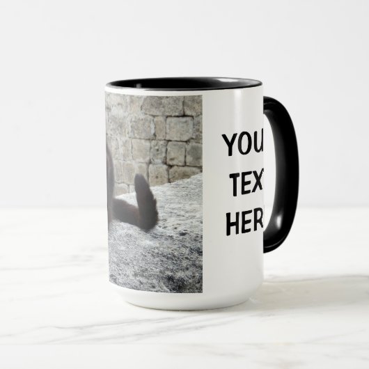 Aangepaste mok voor zwarte kat - kies stijl en kle (Voorkant rechts)