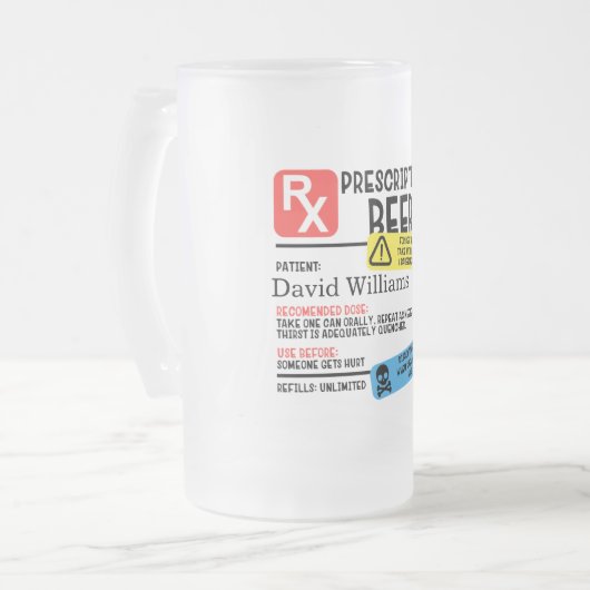 Aangepaste Mok voorschrijvingsbier (Voorkant links)