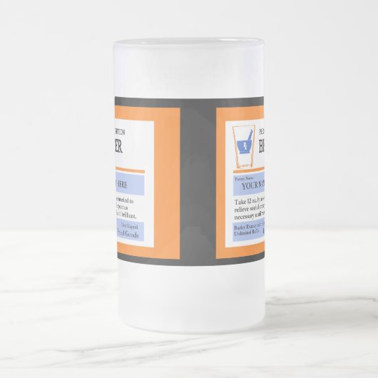 Aangepaste Mok voorschrijvingsbier (Center)