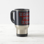 Aangepaste mok Zombie Free Zone, kies stijl (Voorkant links)