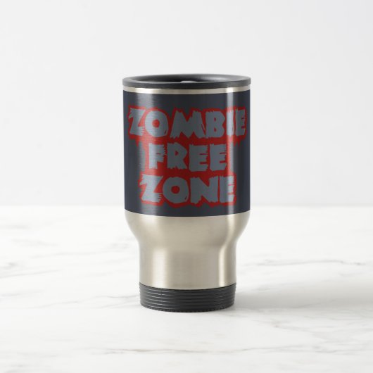 Aangepaste mok Zombie Free Zone, kies stijl (Center)
