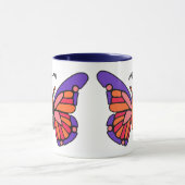 Aangepaste mokken voor Butterfly-monogram met styl (Midden)