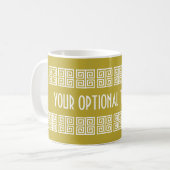 Aangepaste mokken voor Griekse patroontekst (Voorkant links)
