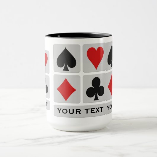 Aangepaste mokken voor kaartspeler (Midden)