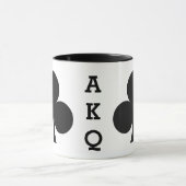 Aangepaste mokken voor kaartspelers - Clubs (Midden)