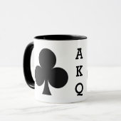 Aangepaste mokken voor kaartspelers - Clubs (Voorkant links)