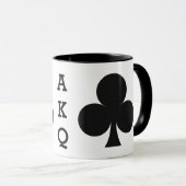 Aangepaste mokken voor kaartspelers - Clubs (Voorkant rechts)