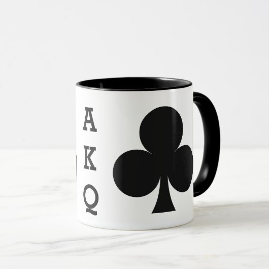 Aangepaste mokken voor kaartspelers - Clubs (Voorkant rechts)