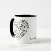 Aangepaste mokken voor monogram muziek (Voorkant links)