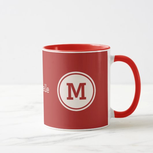 Aangepaste mokken voor monogram, naam en kleur (Rechts)