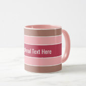 Aangepaste mokken voor stripespatroontekst (Voorkant rechts)