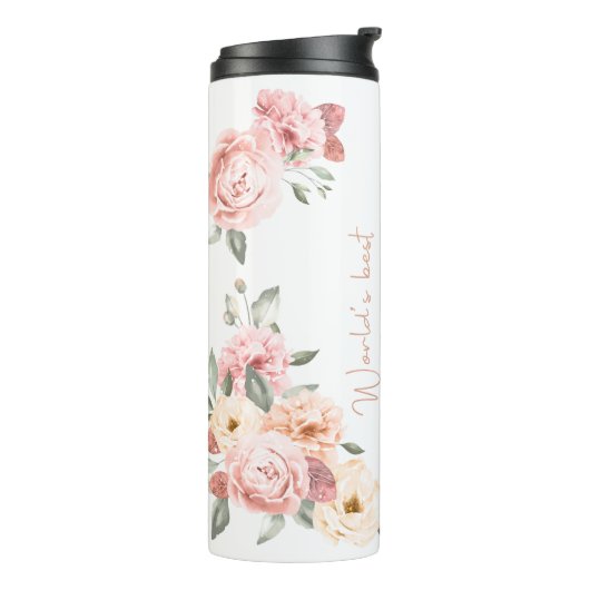 Aangepaste MOM-floraaltrommel Thermosbeker (Gedraaid links)