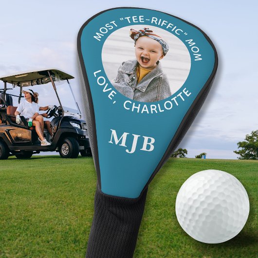 Aangepaste MOM Foto Gepersonaliseerde Monogram Bla Golfheadcover