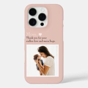Aangepaste "Mom" Foto Telefoonhoes met Hart iPhone 16 Pro Hoesje