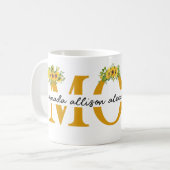 Aangepaste MOM-koffie Mok met kindernamen (Voorkant links)