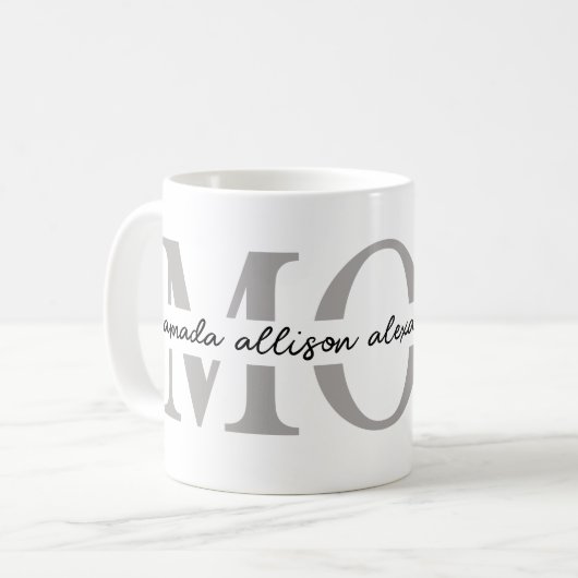 Aangepaste MOM-Mok met kindernamen Koffiemok (Voorkant links)