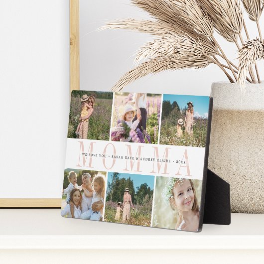 Aangepaste Momma Kinder Namen Foto Collage Fotoplaat