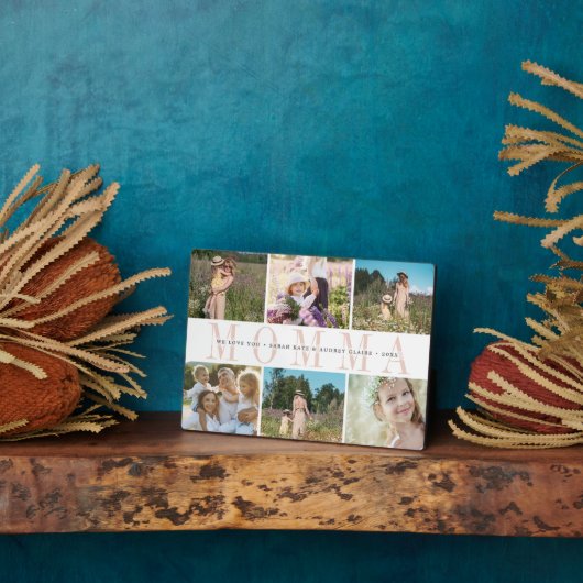 Aangepaste Momma Kinder Namen Foto Collage Fotoplaat (Zijkant)