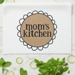 Aangepaste MOM'S KITCHEN Geschulpte Rand Theedoek