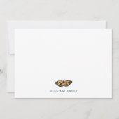 Aangepaste Monarch Vlinder Schildering Briefpapier Bedankkaart (Voorkant)