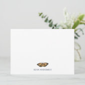 Aangepaste Monarch Vlinder Schildering Briefpapier Bedankkaart (Staand voorkant)