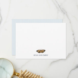 Aangepaste Monarch Vlinder Schildering Briefpapier Bedankkaart