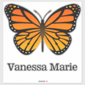 Aangepaste Monarch Vlinder Vinyl Contour XL Sticke Sticker (Vel)