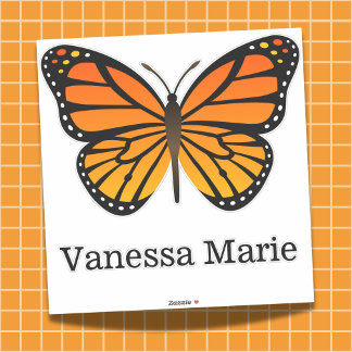 Aangepaste Monarch Vlinder Vinyl Contour XL Sticke Sticker