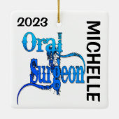 AANGEPASTE mondchirurg Keramisch Ornament (Achterkant)