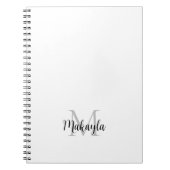 Aangepaste mongramnaam notitieboek (Voorkant)