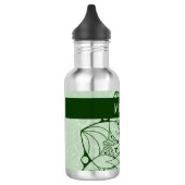 Aangepaste monochrome groene Mandala waterfles Waterfles (Links)