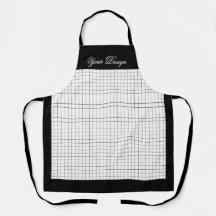 Aangepaste monochrome keuken Schort | Zwart & Wit