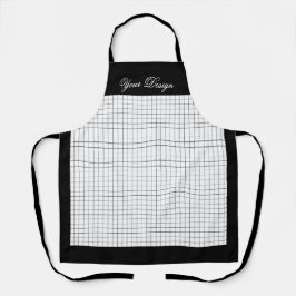 Aangepaste monochrome keuken Schort | Zwart & Wit