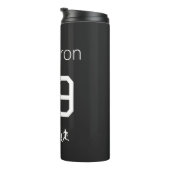 Aangepaste monochrome naam van supporter van lande thermosbeker (Geroteerd rechts)