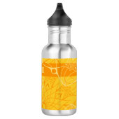 Aangepaste monochrome Oranje Mandala-waterfles Waterfles (Rechts)